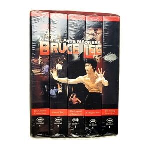 Vintage 90s Bruce Lee Box Set 5 VHS Movies Collector Series Sealed Legend Action